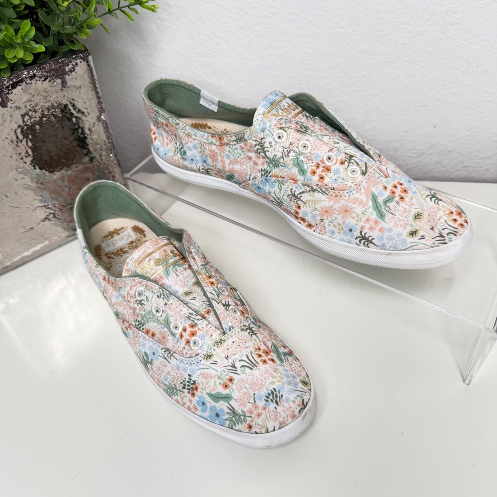 Keds Rifle‎ Paper Co Chillax Meadow Floral Slip On Sneakers Multicolor Canvas 7